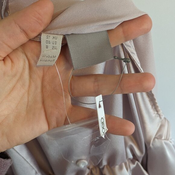 NWT Asos Halter Neck Icy Purple Satin Blouse Size US 8 - Picture 10 of 11